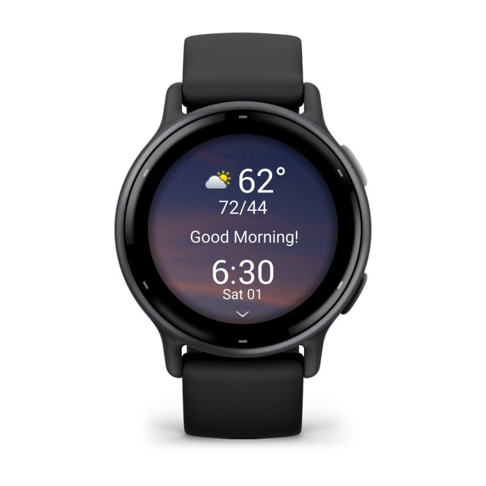 Garmin vívoactive 5 Smartwatch - Black - Silicone Strap - 125-190 mm Wrist - 1.2" Display - 4GB - Bluetooth, ANT+, Wi-Fi