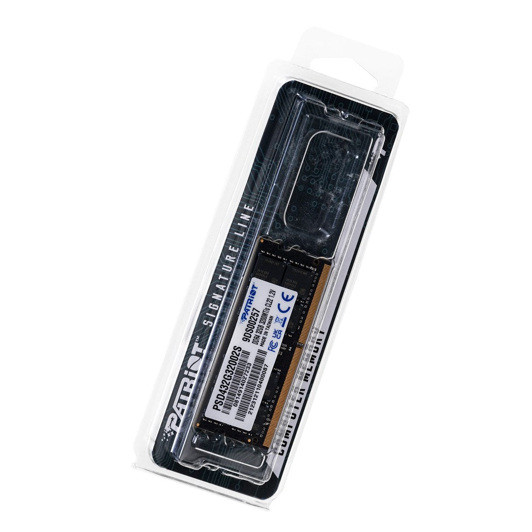 Patriot Signature Line - DDR4 Module - 32 GB - SO DIMM 260-PIN - 1600 MHz - Non-ECC PC4-25600 CL22 PSD432G32002S