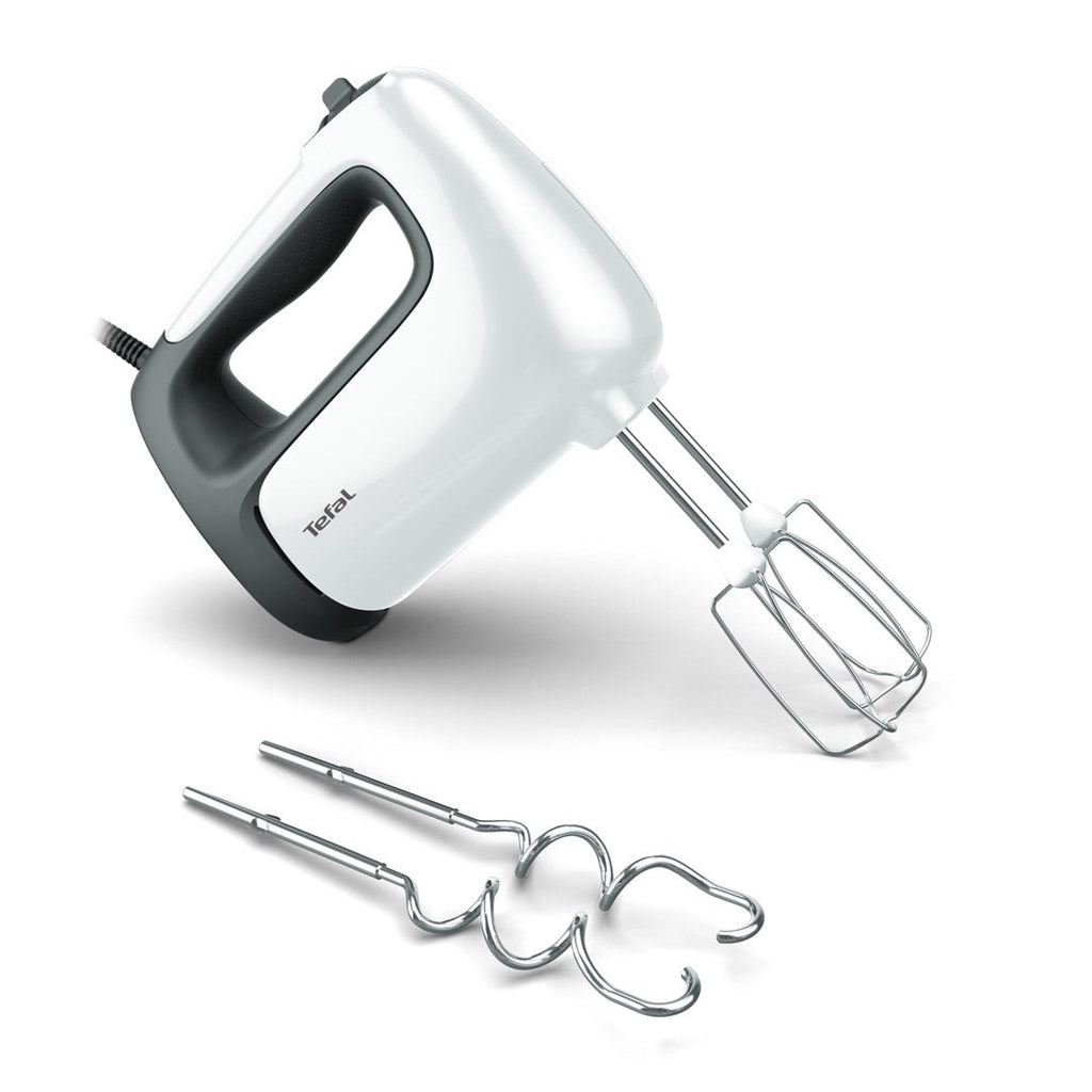 Tefal Hand Mixer 500 W, 5 Speeds, Dough Hooks and Beaters Included, Model HT462138