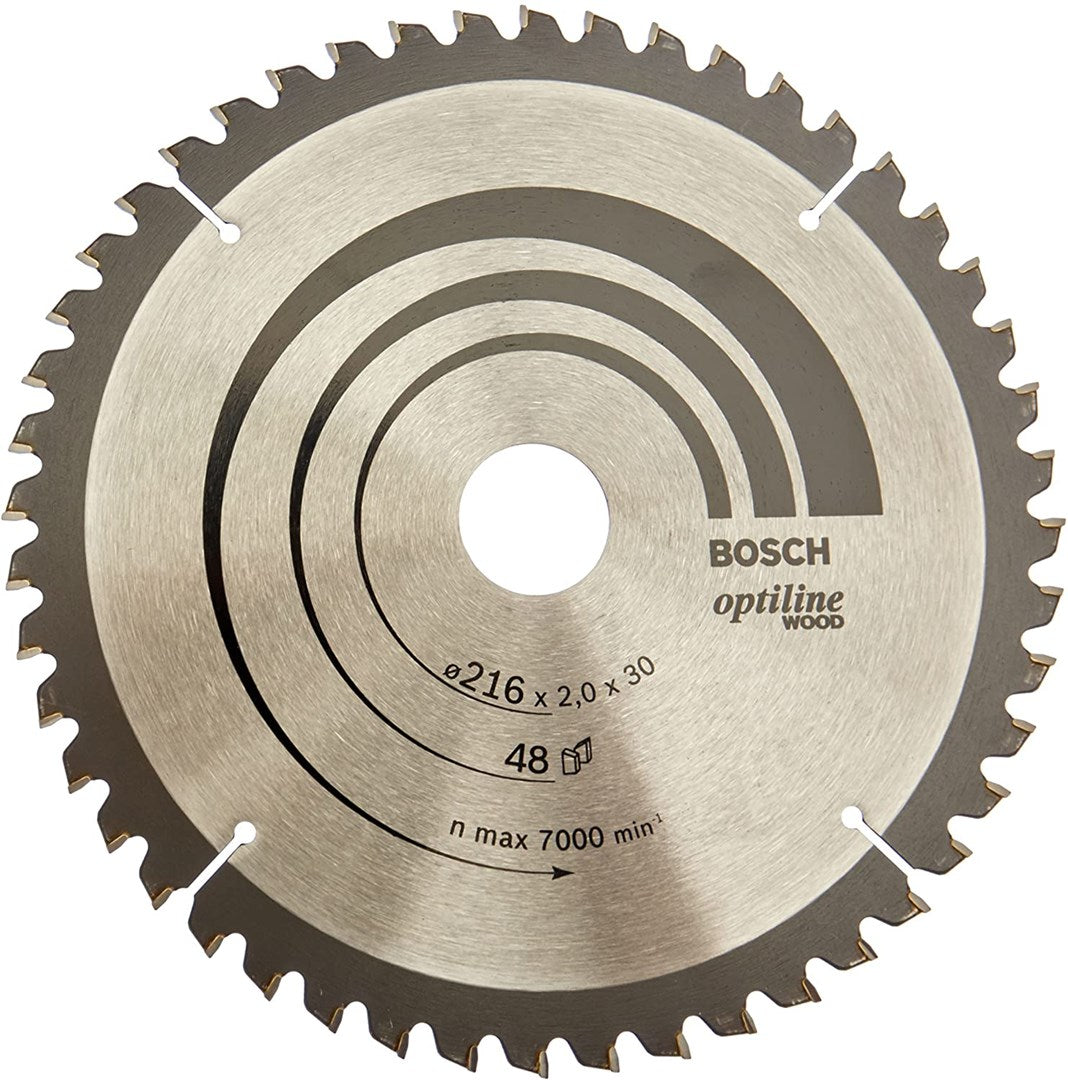 Bosch Optiline Wood Circular Saw Blade 216 mm x 30 mm x 2.0 mm 48 Teeth