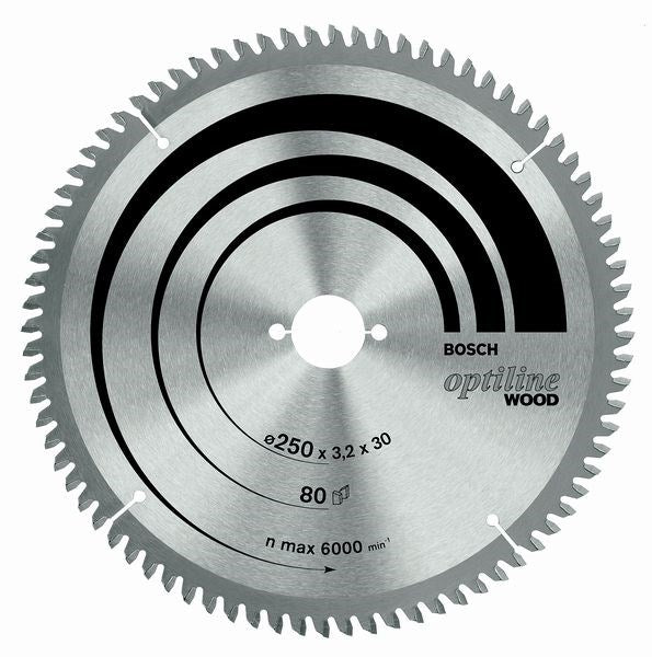 Bosch Optiline Wood Circular Saw Blade 216 mm x 30 mm x 2.0 mm 48 Teeth