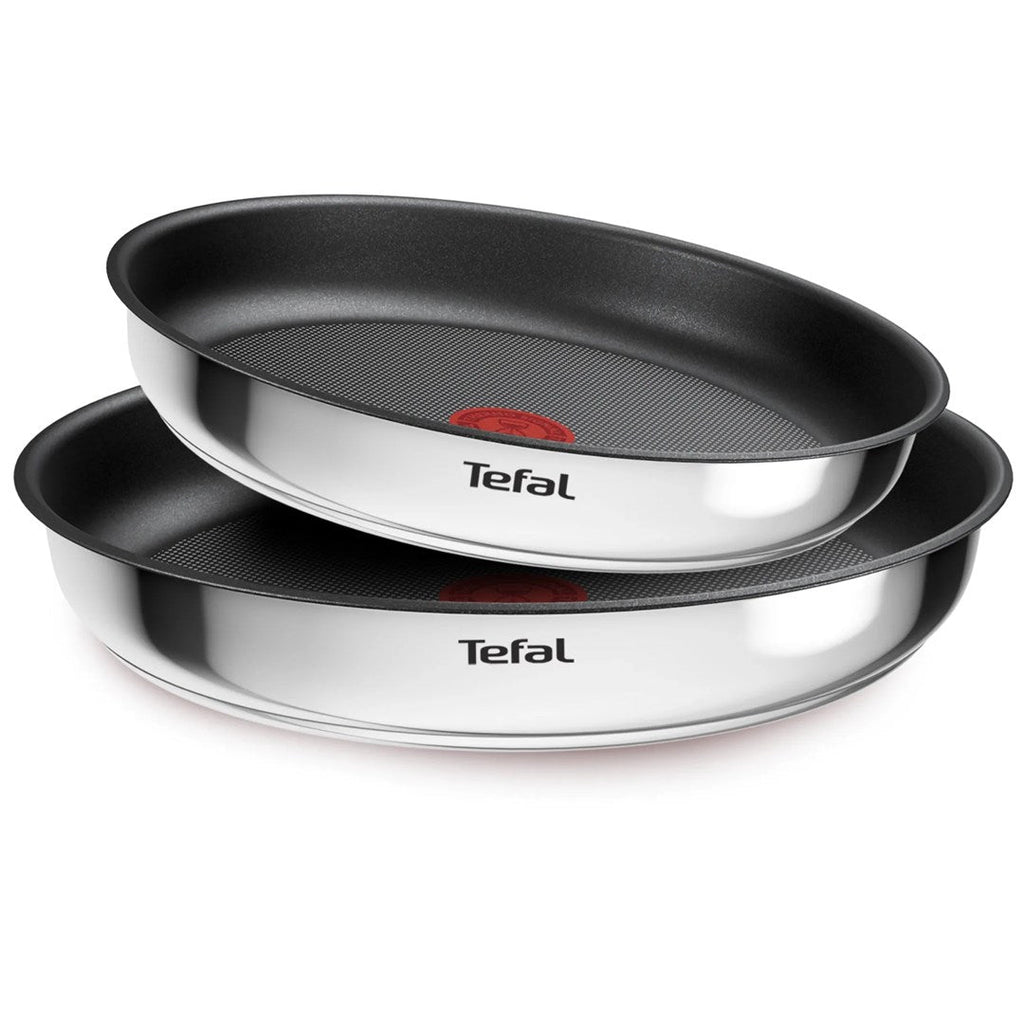 Tefal Ingenio Cook Eat L8813S75 Frying Pan Set of 2 Stainless Steel Non-Stick Silver