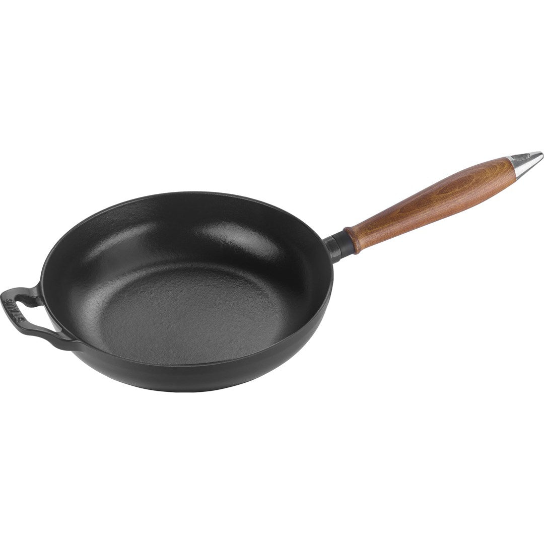 STAUB Cast Iron Frying Pan with Wooden Handle 24 cm