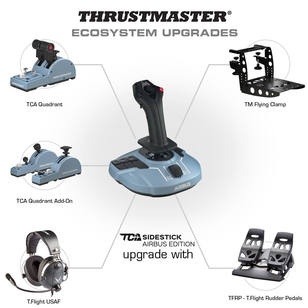 Thrustmaster TCA Quadrant Airbus Edition Flight Simulator for PC - Black/Blue - Model 2960840