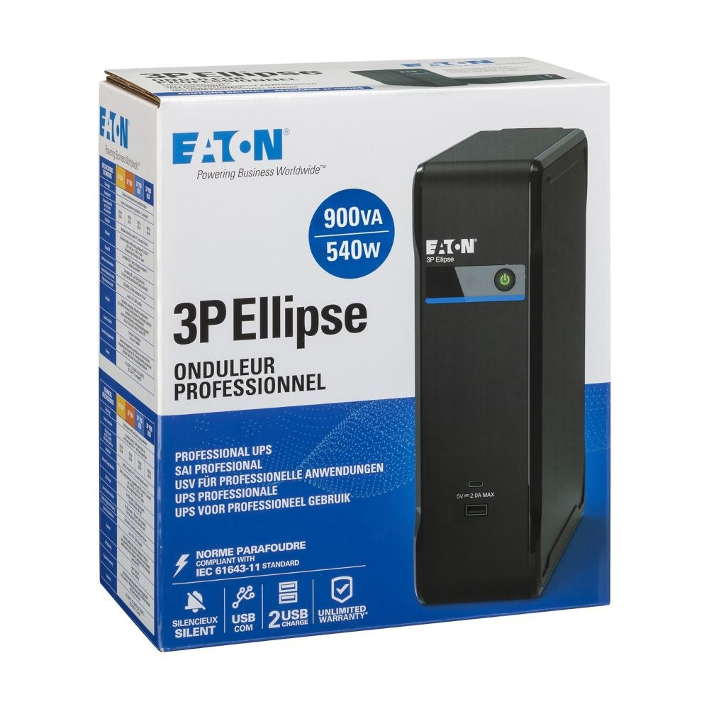 EATON 3P Ellipse 3P900UF UPS 900VA 540W Surge Protection