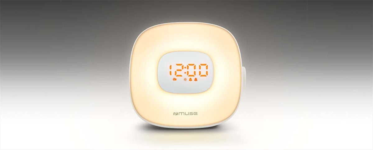 Muse Light ML-198 CR Radio Alarm Clock  White