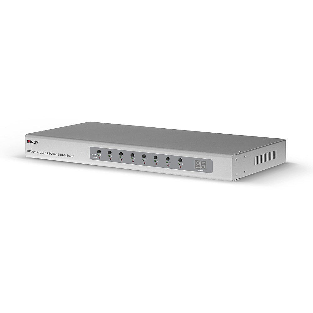 Lindy KVM Switch - 8 x KVM Ports - Rack Mountable