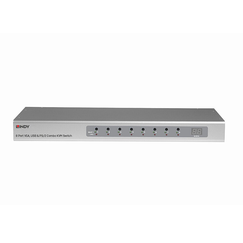 Lindy KVM Switch - 8 x KVM Ports - Rack Mountable
