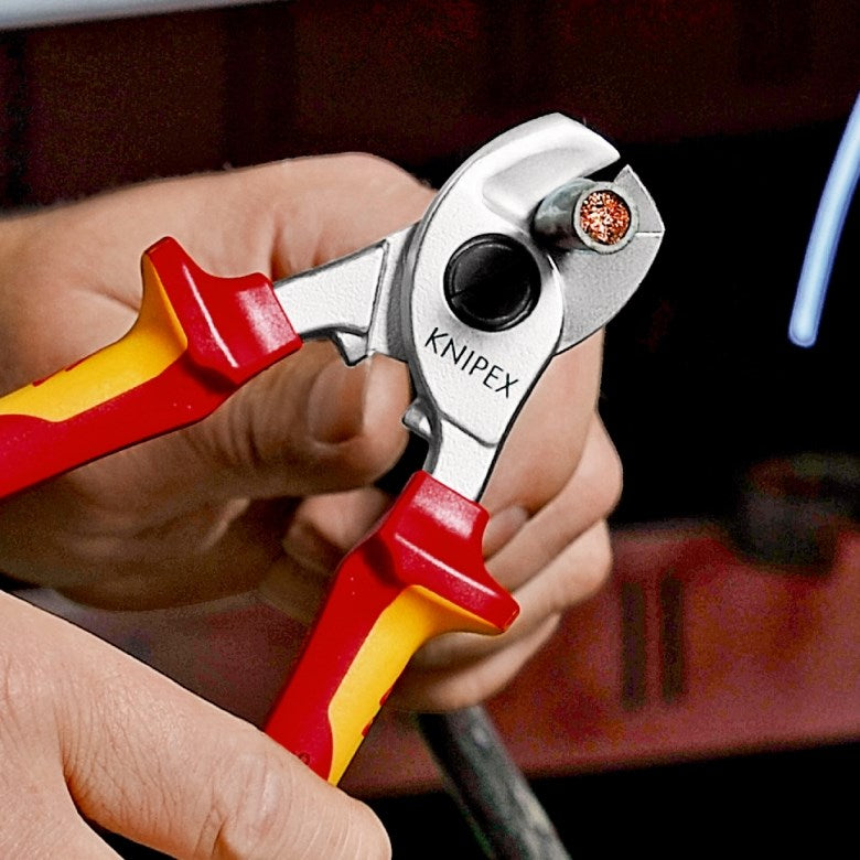 Knipex Cable Shears 165 mm for Aluminum and Copper Cables 15 mm 50mm²