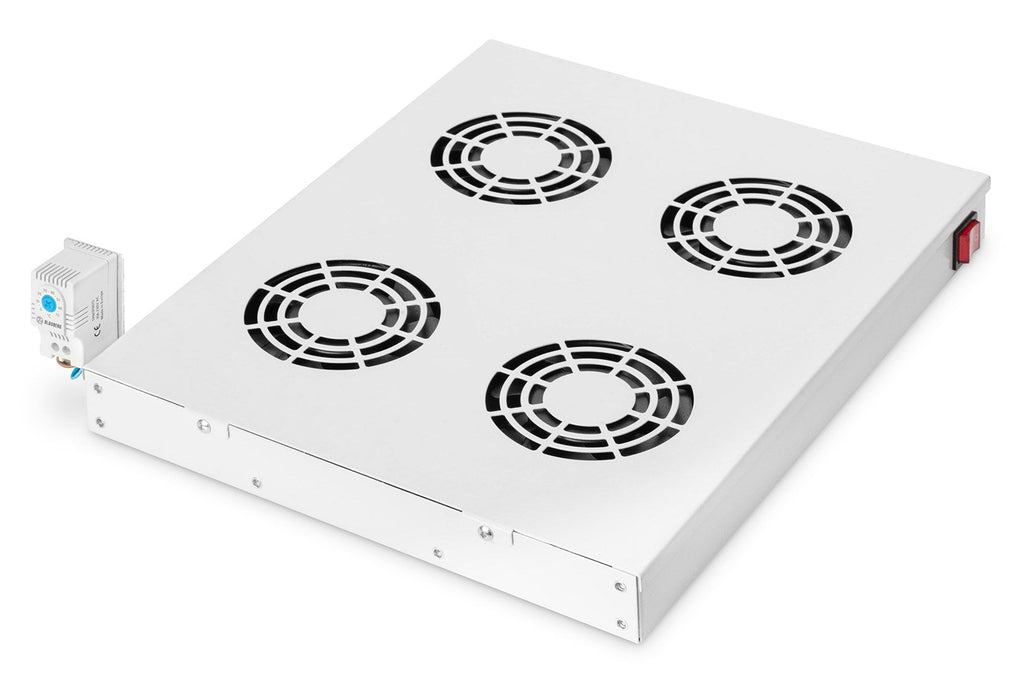 Digitus DN-19 FAN-4-HO - Rack Fan Insert - with 4 Fans - Grey - 48.3 cm (19")