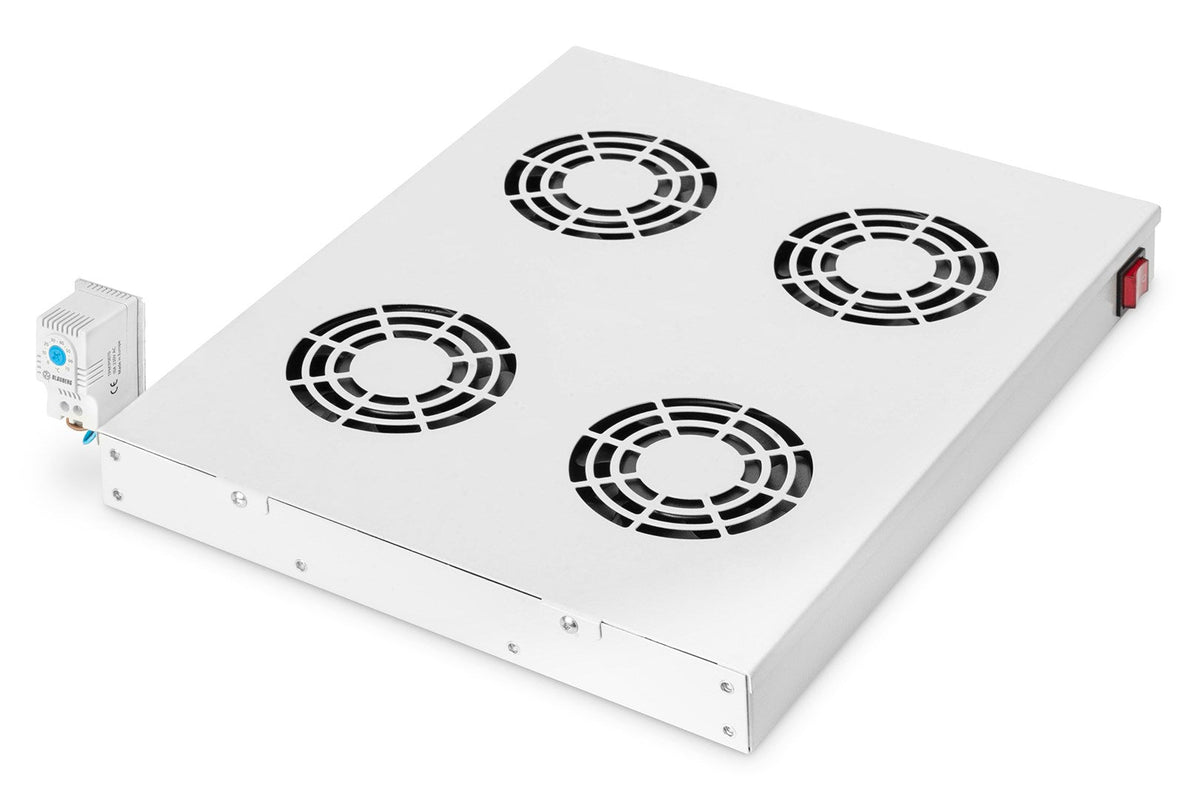 Digitus DN-19 FAN-4-HO - Rack Fan Insert - with 4 Fans - Grey - 48.3 cm (19")