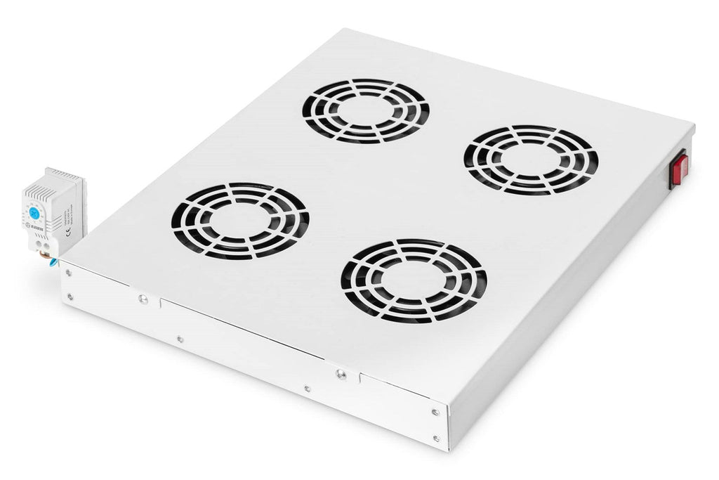 Digitus DN-19 FAN-4-HO - Rack Fan Insert - with 4 Fans - Grey - 48.3 cm (19")