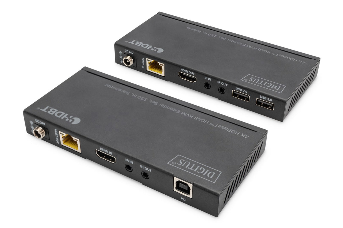 Digitus 4K HDBaseT HDMI KVM Extender Set - 150 m - Wired - DS-55526 Cat6a Cat.7 Cat8