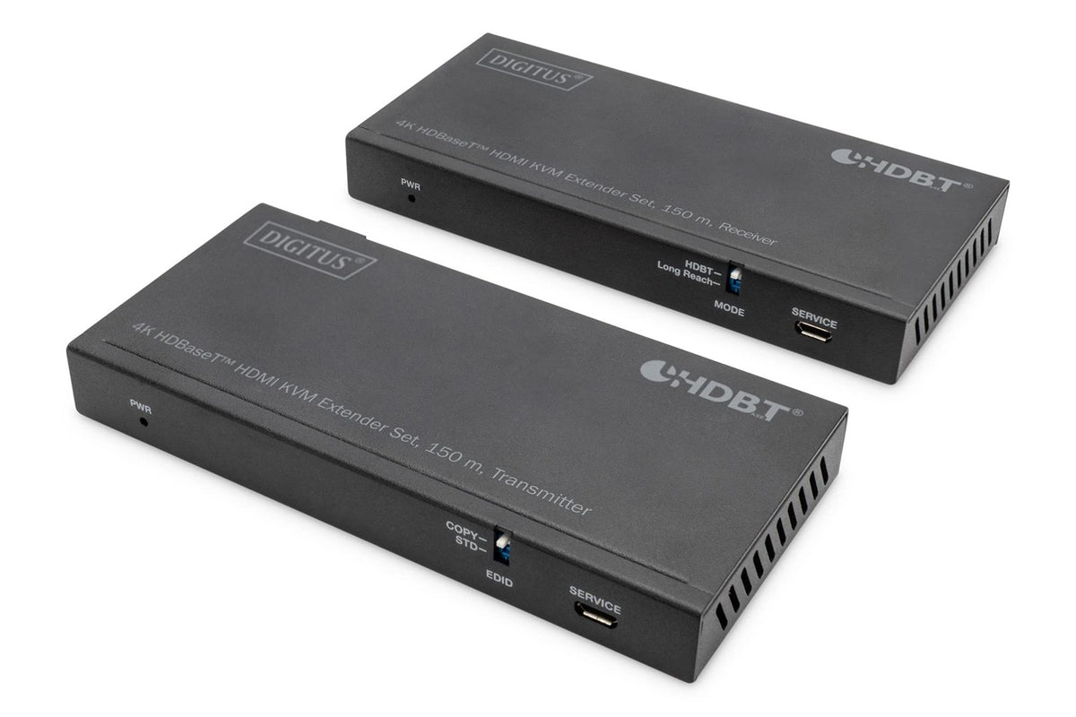 Digitus 4K HDBaseT HDMI KVM Extender Set - 150 m - Wired - DS-55526 Cat6a Cat.7 Cat8