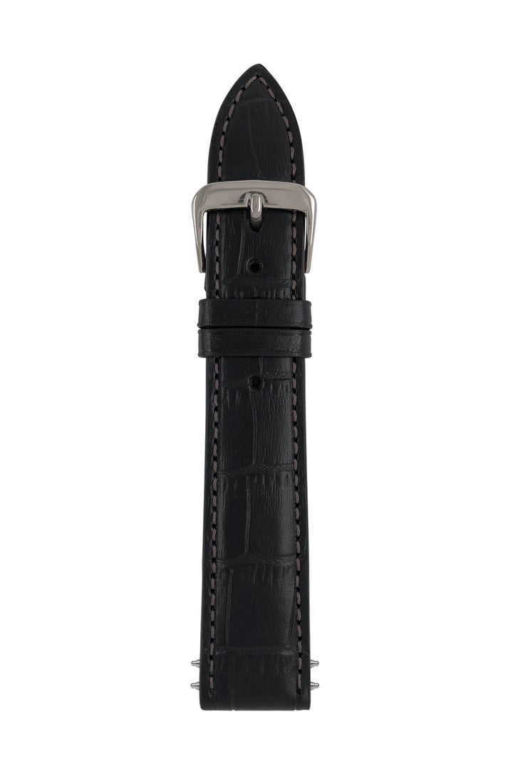 Zeppelin Leather Strap Black 20 mm Quick-Release Made in Germany