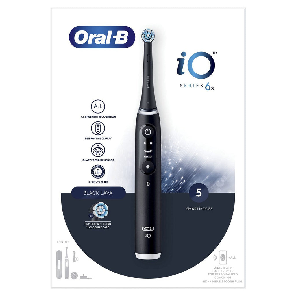Oral-B iO 6 - Electric Toothbrush - Deep Cleaning - Gum Care - Sensitive - Black - IO6S