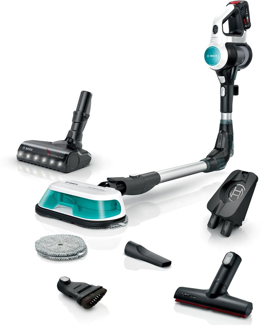 BOSCH Cordless 2-in-1 Vacuum Cleaner 40min 3Ah White Black BCS71HYG1