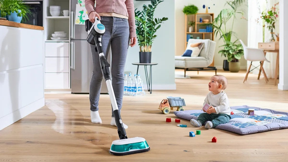 BOSCH Cordless 2-in-1 Vacuum Cleaner 40min 3Ah White Black BCS71HYG1