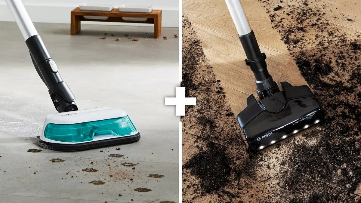 BOSCH Cordless 2-in-1 Vacuum Cleaner 40min 3Ah White Black BCS71HYG1