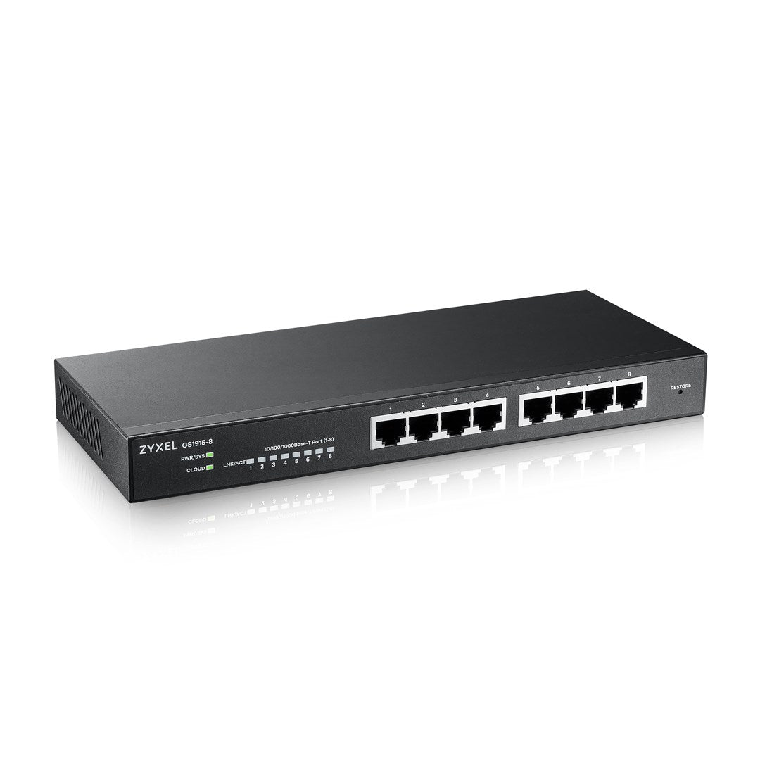 Zyxel GS1915 Series Smart Managed Switch - 8 Ports - Model GS1915-8-EU0101F