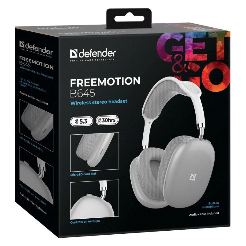 Defender Bluetooth Freemotion B645 Headphones Grey FREEMOTIONB645