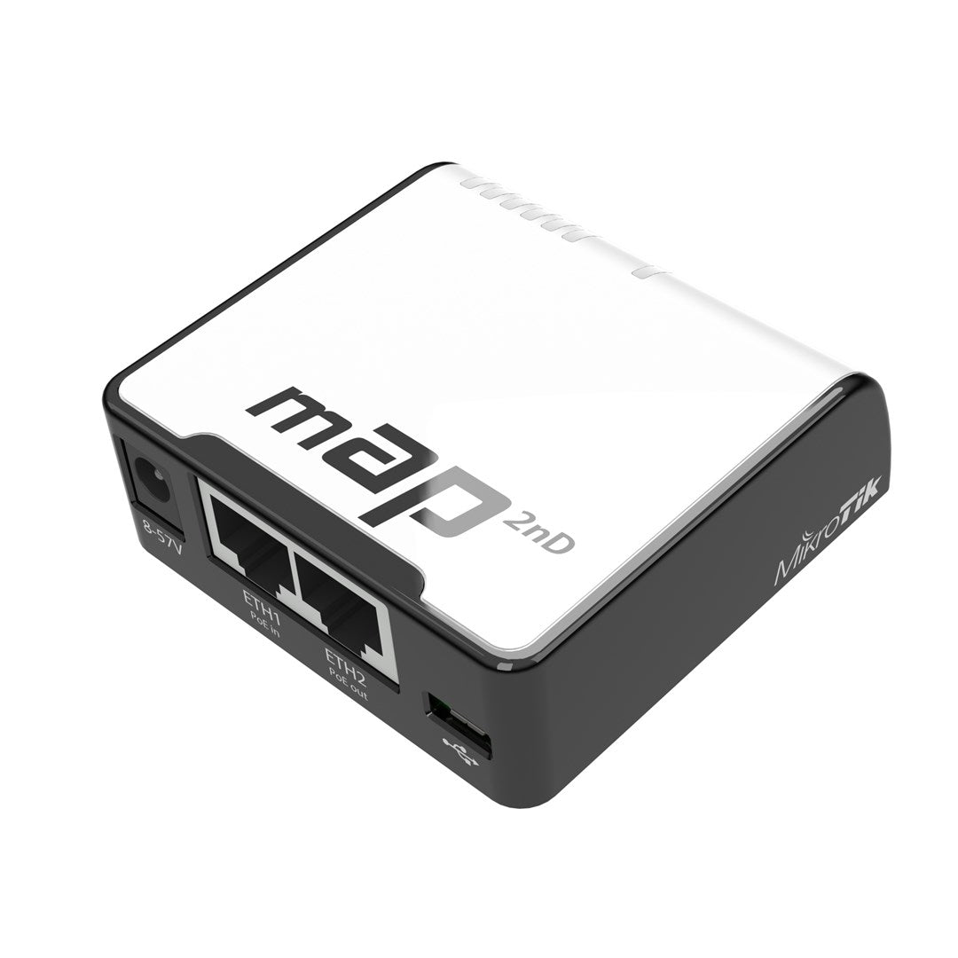 Mikrotik mAP Wireless Access Point Dual-Chain 2.4GHz Black White Power over Ethernet (PoE)