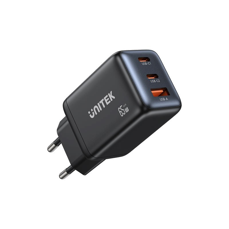 GAN 2xUSB-A USB-C PD 3.0 65W Mains Charger