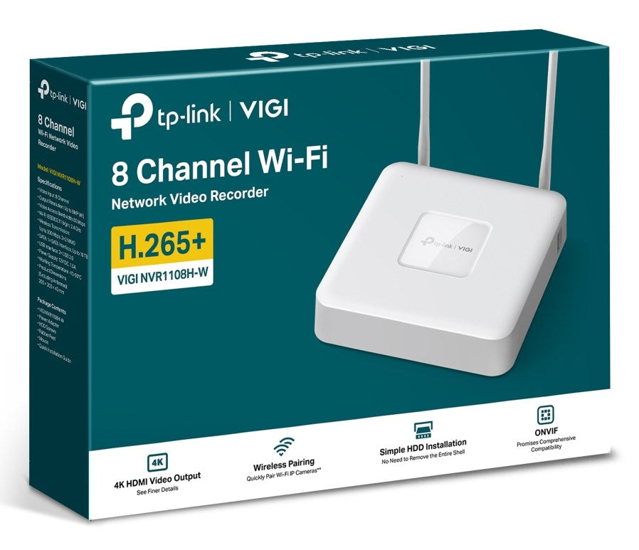 TP-Link VIGI NVR1108H-W 8 Channel Network Video Recorder
