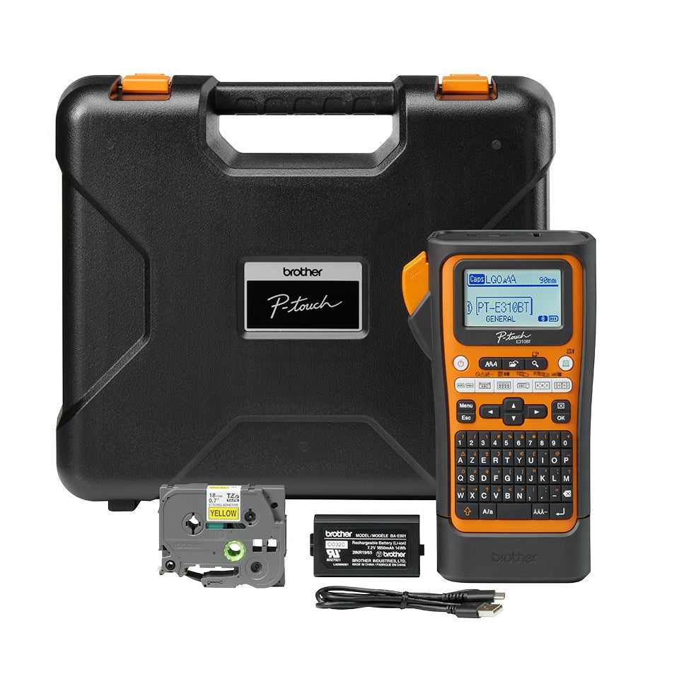Brother PT-E310BTVP Pro | Thermal | Label Printer | Orange/Black
