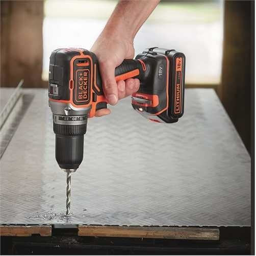 Black & Decker BL186N Cordless Drill 1650 RPM Keyless Black Orange