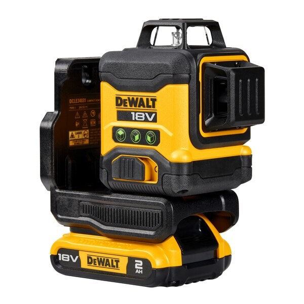 DeWALT Laser Level DCLE34031D1-QW, 40 m Range, 3 Laser Lines, IP54