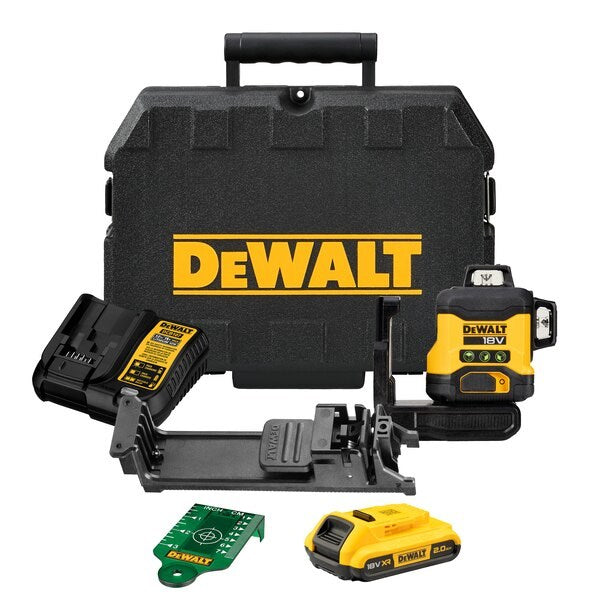 DeWALT Laser Level DCLE34031D1-QW, 40 m Range, 3 Laser Lines, IP54