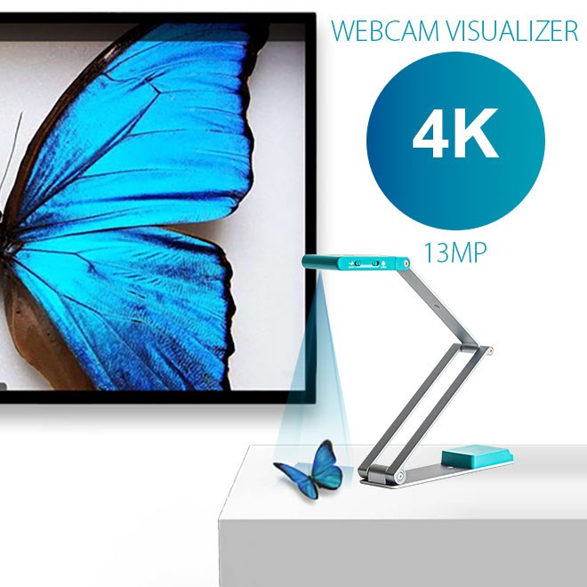 IRIS IRIScan Visualizer 7 Overhead Scanner 4160 x 3120 DPI Arctic Blue/Silver 464665
