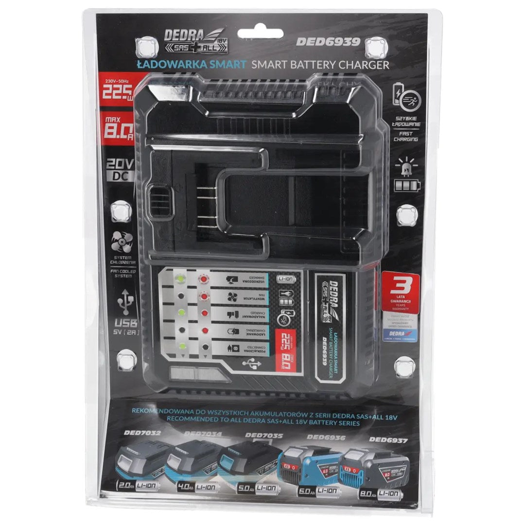 DEDRA SAS+ALL DED6939 Fast Charger with 8A Power Supply