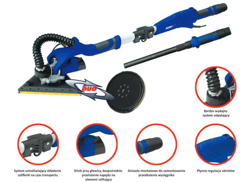 DEDRA DED7758 Drywall Sander 1500 RPM 710 W