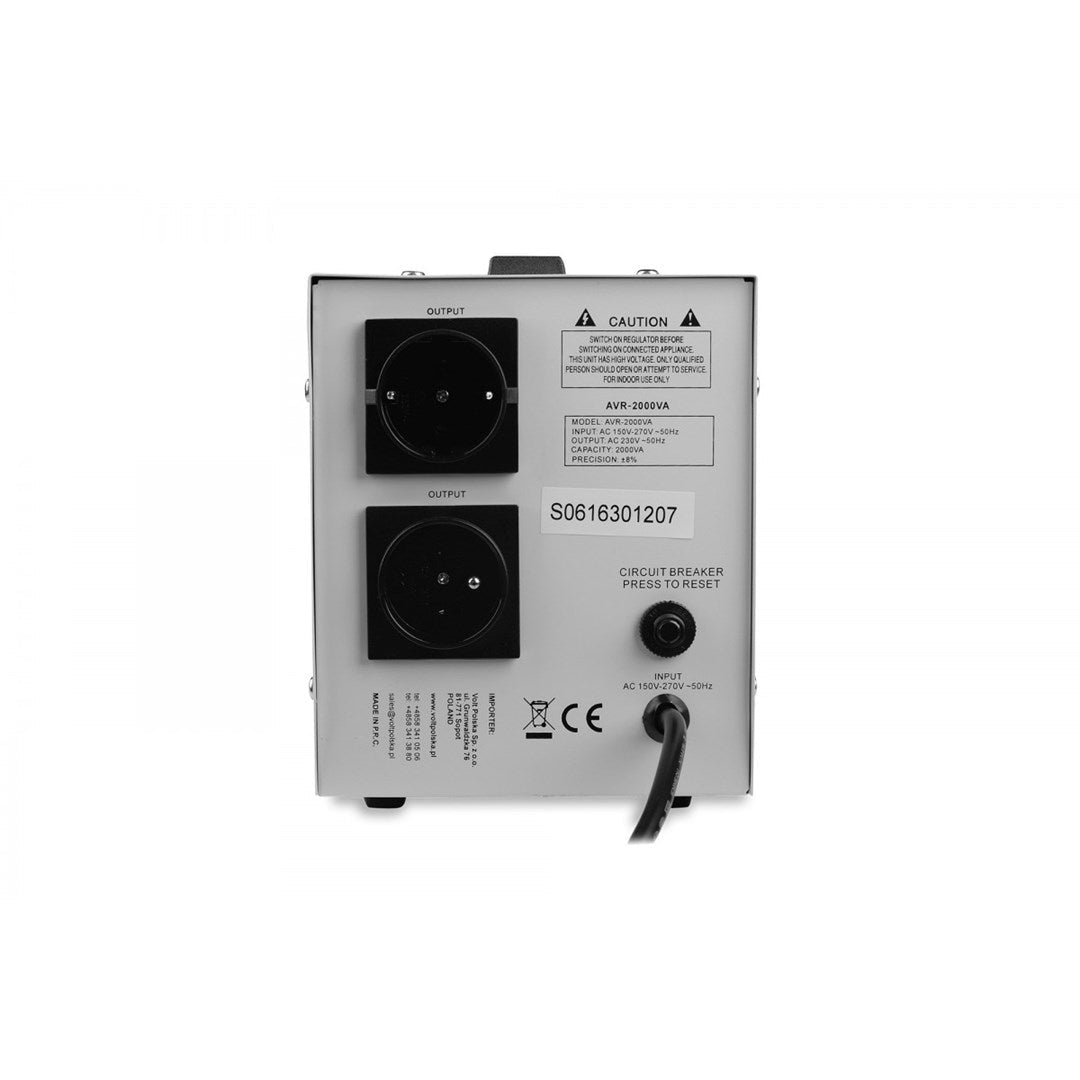 VOLTAGE STABILIZER AVR 2000VA 8-11%