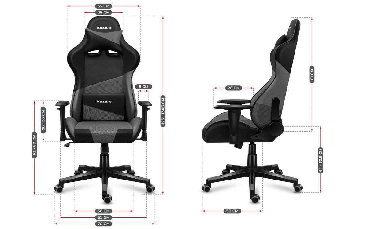 HUZARO FORCE 6.2 Grey Mesh Gaming Chair