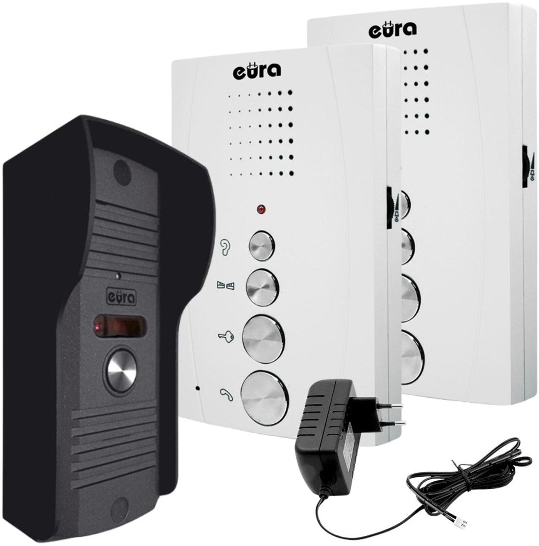 INTERCOM 'EURA' ADP-51A3 'DIFESA' - 1-family 2 home stations intercom white