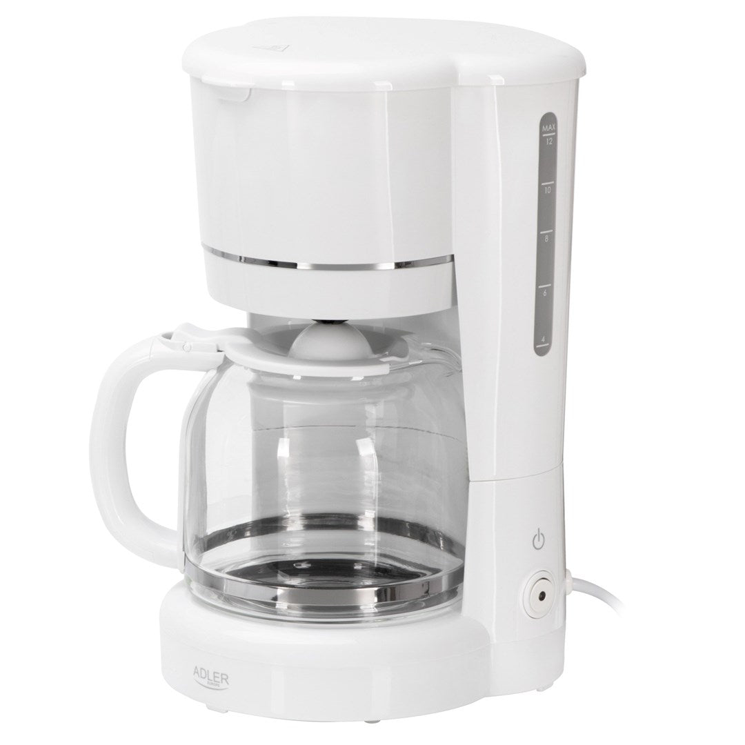 Adler AD 4383w Drip Coffee Maker for Ground Coffee - 1.5 L - White