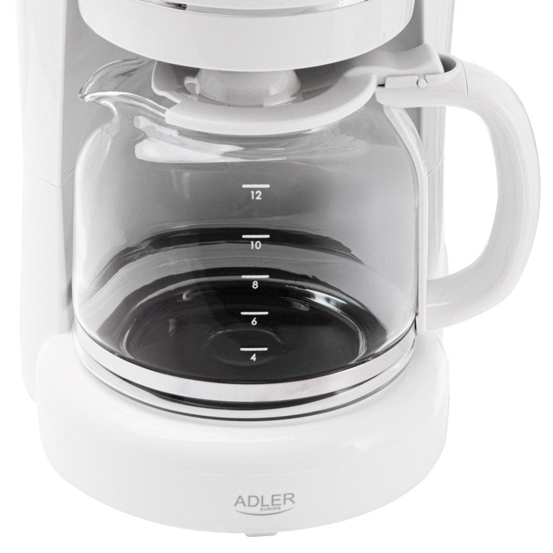 Adler AD 4383w Drip Coffee Maker for Ground Coffee - 1.5 L - White