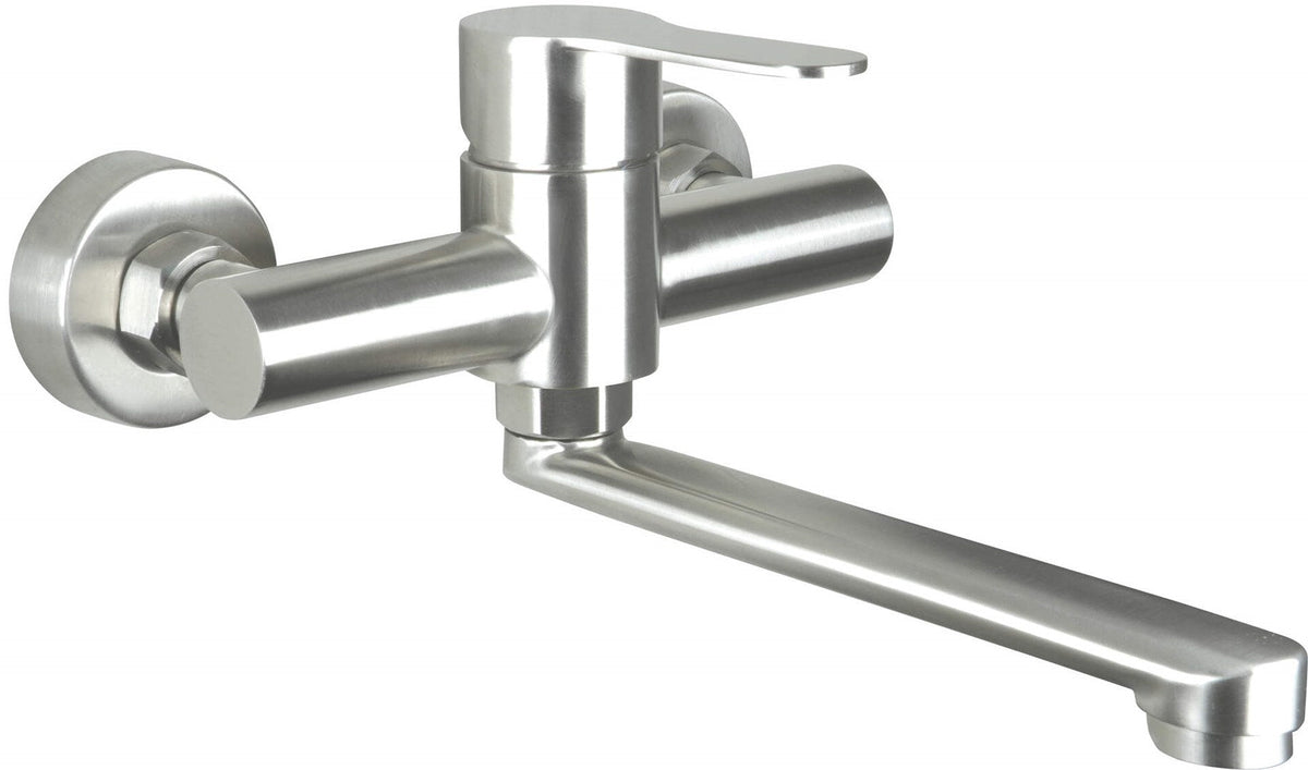 Wall-Mounted Washbasin Mixer Steel