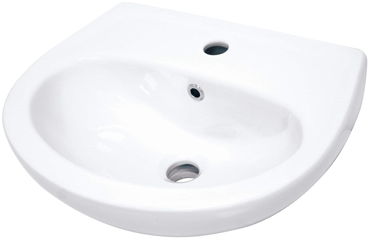 Wall-mounted Ceramic Washbasin with Space for Tap
