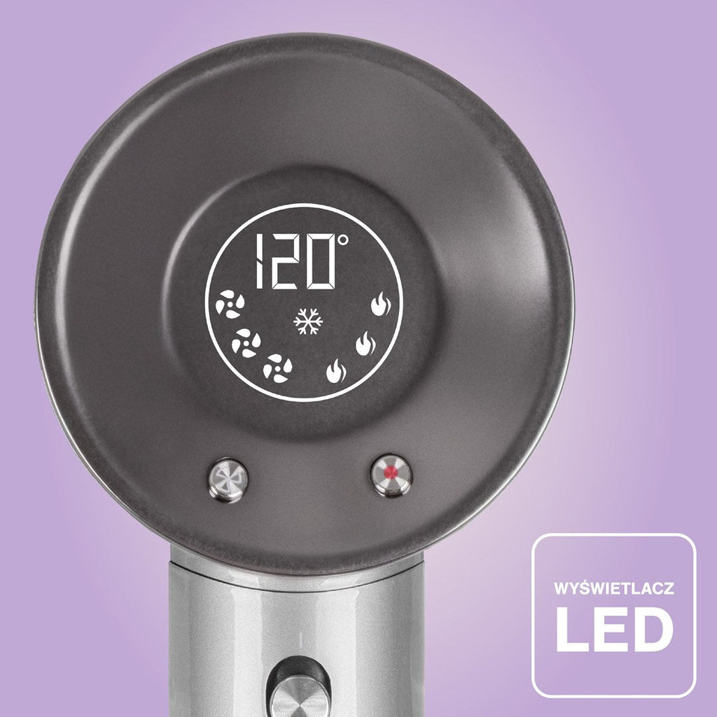 ELDOM Hair Dryer 1650W with 4 Heat Levels, Cool Shot, Grey, HT280
