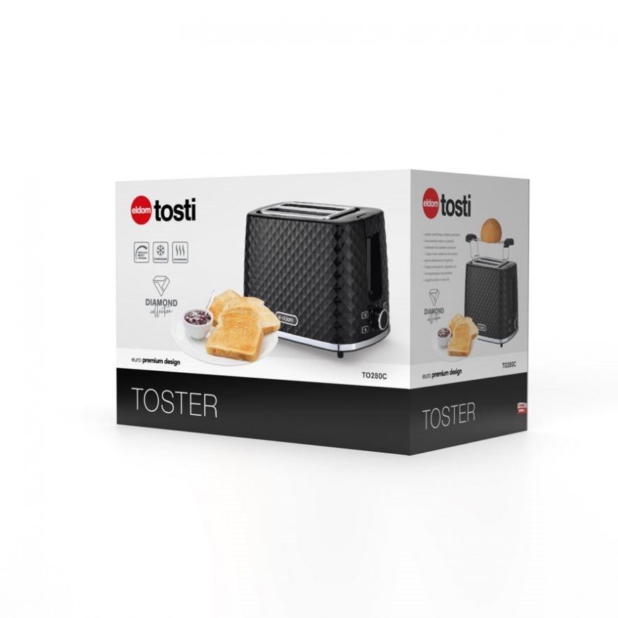 ELDOM Toaster 870 W Black | Model TO280C