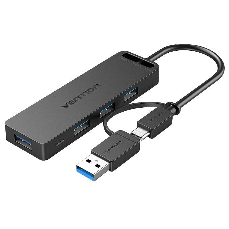 Vention 4-Port USB 3.0 Hub with USB-C & USB 3.0 Interface 0.15 m