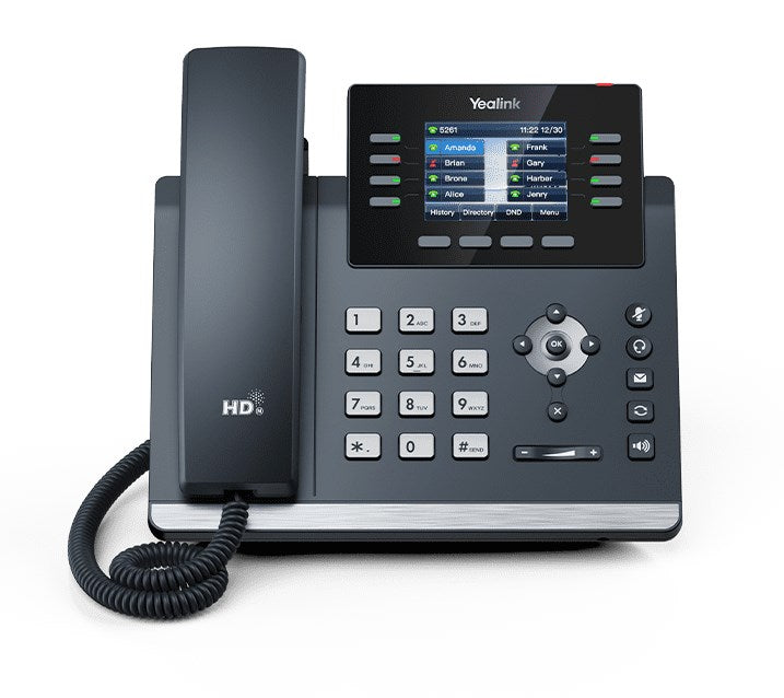 Yealink SIP-T44U VoIP Phone - Classic Gray - 12 Lines - Five-Way Calling
