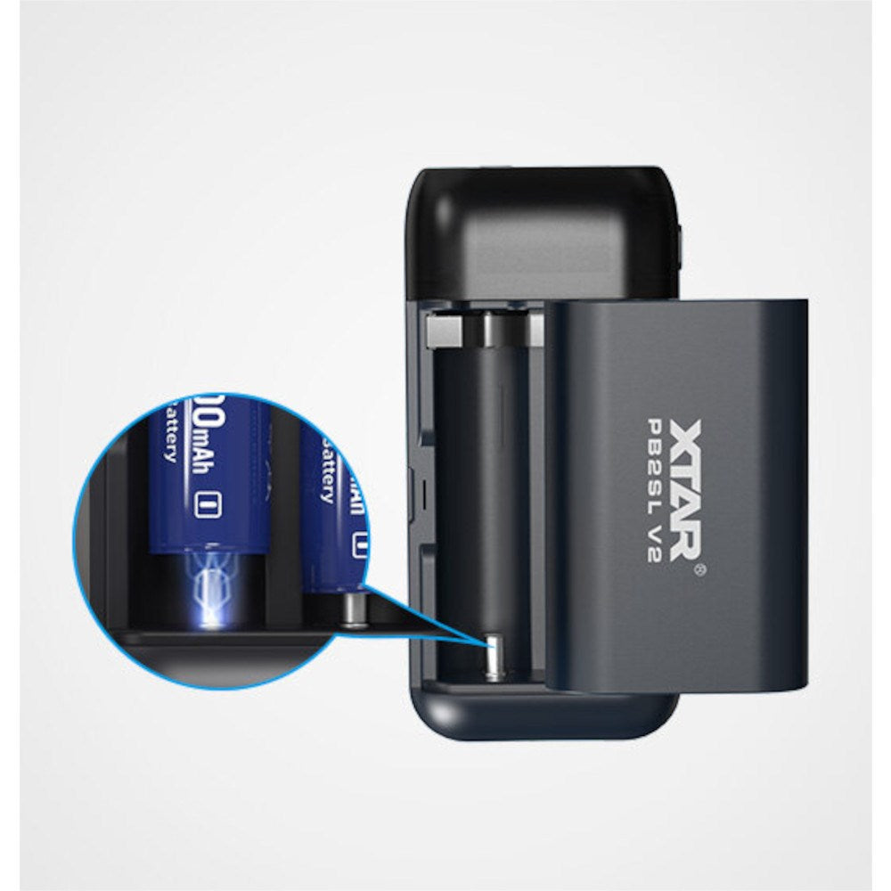 Xtar PB2SL V2 Black Li-ion Battery Charger/ Power Bank