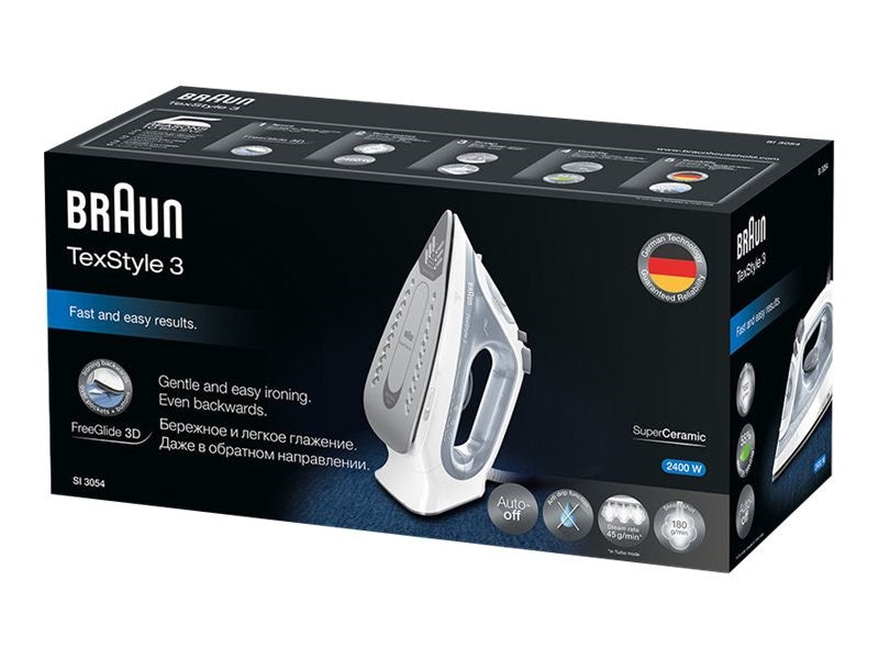 Braun Steam Iron SI 3054 GY 2400 W Ceramic Soleplate Grey