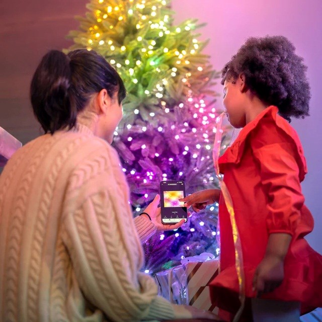 Twinkly Candies LED Christmas Tree Lights Candle Shape TWKC200RGB-G