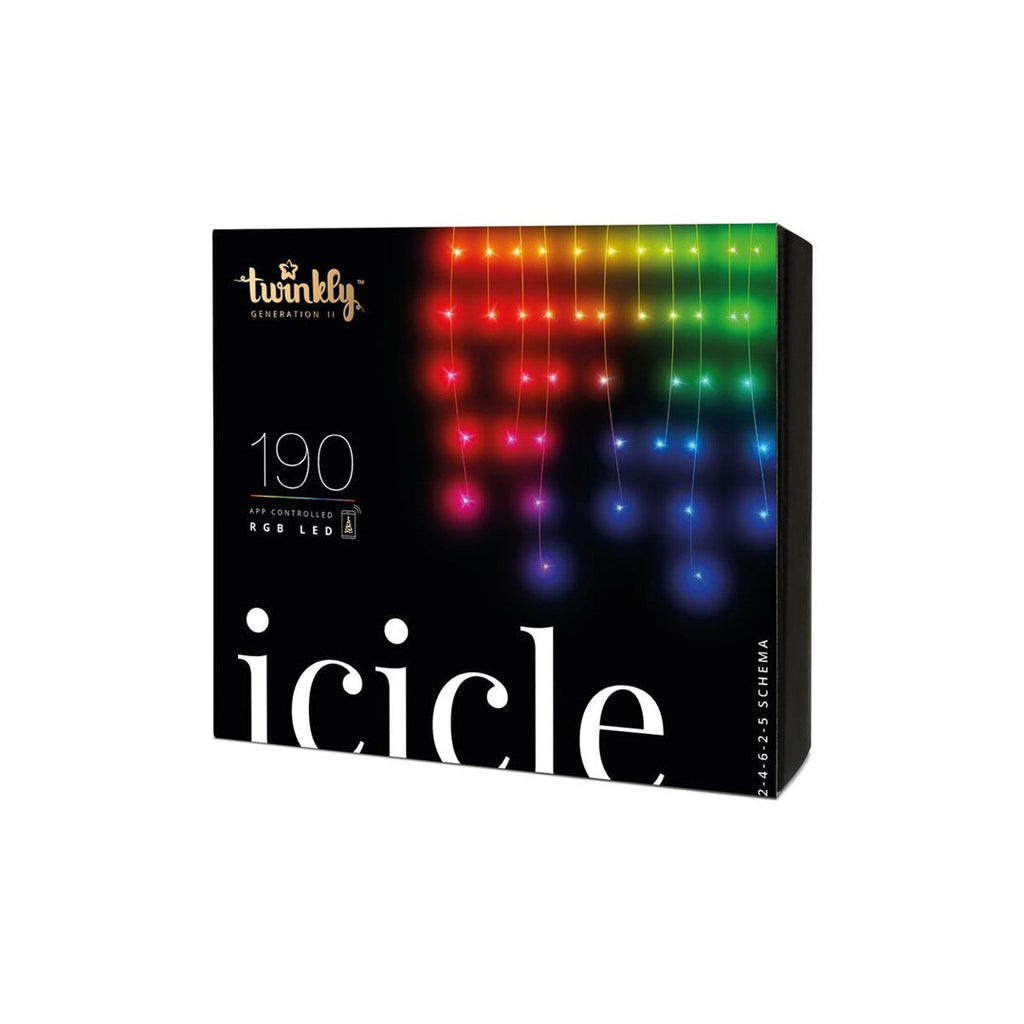 Twinkly Intelligent LED Icicles 190 RGB 5x0.7 m 5X0.7M
